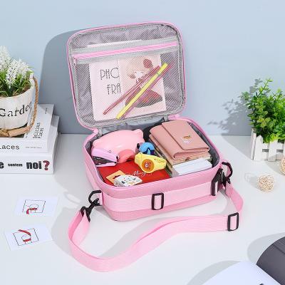 China High Quality Cooler Bag Insulated Double Compartment Lunch Bag With Double Liner And Shoulder Strap Soft Leakproof Deck Lunch Bags for sale