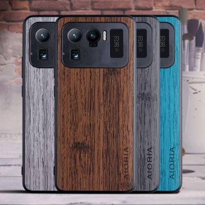 China Retro Unique Design Shabby Wooden Phone Case For Xiaomi MI 11 Ultra Simple Design Retail Available for sale