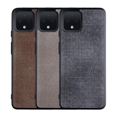 China Business Canvas Fabric Rough & Hard PC & Soft TPU Case For Google Pixel 4 XL 4A for sale