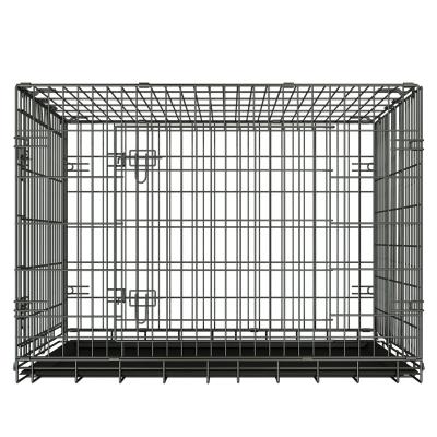 China Dog Crate Breathable Warm Foldable Durable Double Door Crate Large Size Dog Kennels for sale