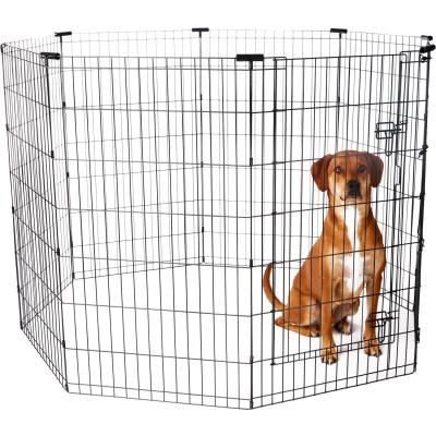 China YOELLEN Breathable 42 Inch Wire Dog Exercise Pen Small Pet Fence Animal Indoor Dog Playpen for sale