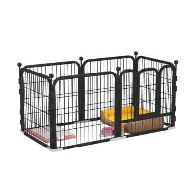 China Breathable Pet Barrier 4 Piece 80 Size Indoor Outdoor Dog Pen Pet Fencing Dog Fence for sale