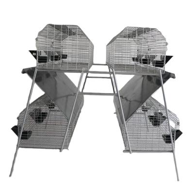 China Farms Stepped Child&mother Rabbit Cage Double Sided Mesh Cages for sale