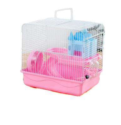 China Breathable Home Hamster Cage Durable Hamster Box Small Double Layer Pet Hamster Cage Animal Cage for sale