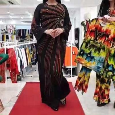 China European and American women's fashion style dress diamond viable muslim long dress for sale