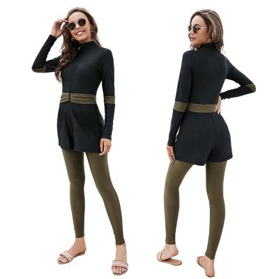 China 2022 Muslim Clothing Burkinis Long Sleeve Breathable Custom Wear 3 Piece Swimsuit Swimwear For Women for sale