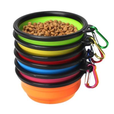 China Viable Factory Silicone Dog Travel Food and Wholesale Portable Insulated Water Feeding Bowl Collapsible Dog Bowls for sale