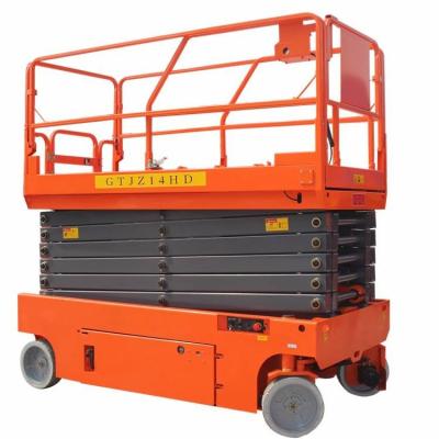 China Battery Scissor Lift Hydraulic Lift Machine Geniuses Hydraulic Mobile Man Lift Price for sale