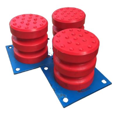 China Industrial Type Polyurethane Buffer Solution JHQ-C Block Driving With Iron Plate Rubber Protection Cargo Elevator Anti-Collision Buffer for sale