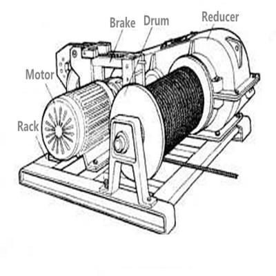 China Widely Power 8 Chainsaw Electric Winch For Container Door Drill Powered Winch For Marble 2.5 Ton Winch for sale