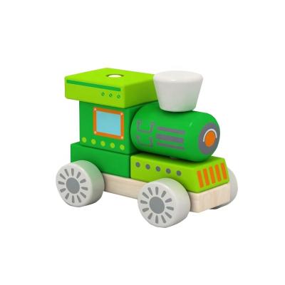 China Kids 2~6+ Playing Wooden Train Toy Locomotive Train Toy for sale