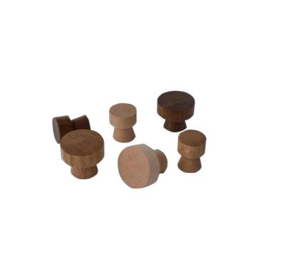 China 100% Handmade Wooden Beech Tapered Knobs Wall Hangs Wooden Cupboard Knobs Drawer Cabinet Wall Hook for sale