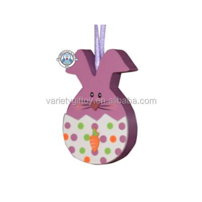 China 100% Handmade WOODEN BUNNY BUNNY HANGING DECORATIONS FOR EASTER HOLIDAYS for sale