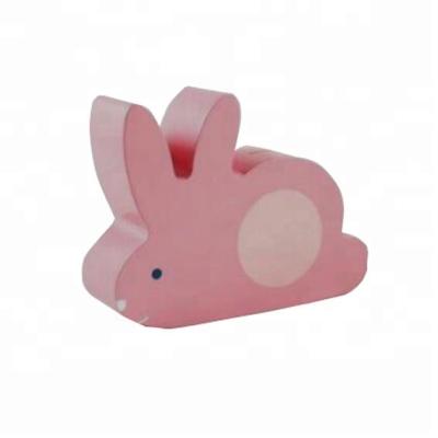 China Handmade Wooden Bunny Coin Bank Bunny Piggy Money Bank Rabbit Money Saving Box Easter Bunny for sale