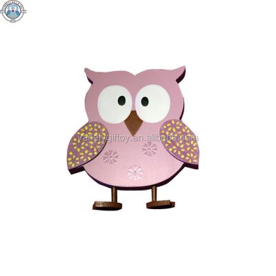 China Europe WOODEN OWL FIGURINE STANDING ORNAMENT FOR HOME DECORATION for sale