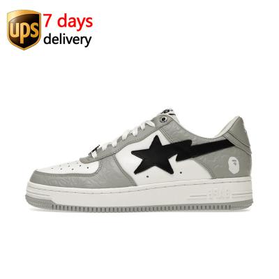 China High Quality Original EVA With Box 001FWH701002 Custom Bape Sta Mens Genuine Leather Casual Sneakers Skateboard Bape Sta Shoes yeezy for sale