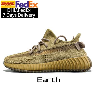 China Sweat-absorbent with box earth FX9033 men women sneaker runner yeezy 350 v2 yeezy shoes for sale