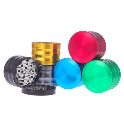 China Morden/Logo Bamboo Grinder Alloy Custom Made Popular Hand Held Portable 4 Layers 62mm Herb Tobacco Grinder for sale