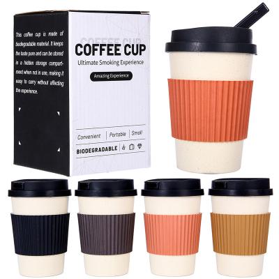 China Morden / Customized Logo OEM Popular Handheld Portable Plastic Tea Cups With Lids And Straws Hookah Water Cup for sale