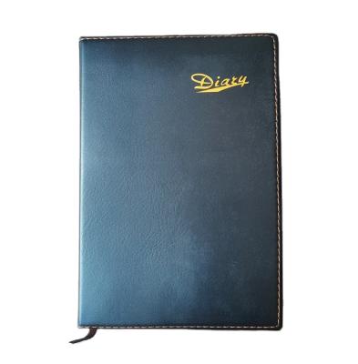 China Professional wholesale high quality simple simple leather diary notebook hardcover book diary with tan logo for sale