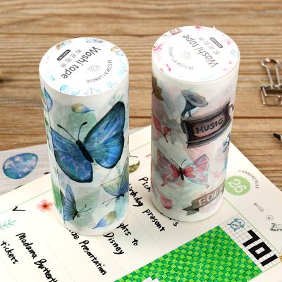 China Beautiful Creative Cute Butterfly Waterproof Theme Refreshing Washi Tape for sale