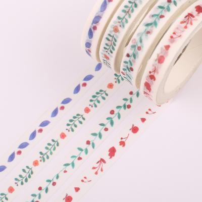 China Waterproof Custom High Quality Spring Design Garden Washi Tape Cute Washi Tape for sale