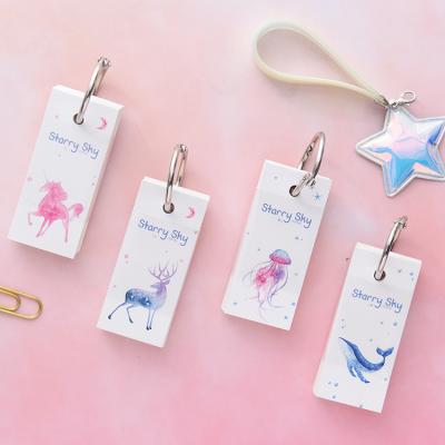 China New imagination loose-leaf mini small planet mini iron buckle sticky note ring notebook portable pocket book for sale