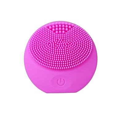 China Skin Tightening Silicone Detergent Massager Vibrating Electric Sonic Face Brush Facial Cleansing Brush and Massager for sale