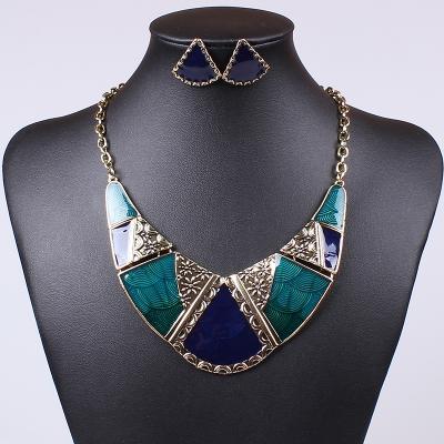 China Wholesale upscale drip necklace Triangle necklace Crescent Necklace The moon earrings wholesale MD1421 for sale