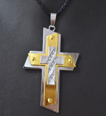 China New Cross Free shipping Cross Hypotenuse Cross Golden crucifix superimposed SZJ-8005 for sale