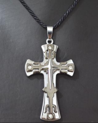 China Dark Knight domineering titanium steel cross pendant necklace personalized jewelrySZJ-8007 for sale