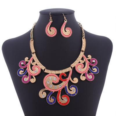 China Popular diamond alloy beads necklace clavicle chain branches  Necklaces MD-1439 for sale