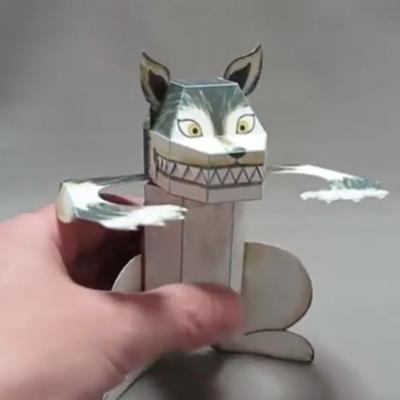 China DIY Paper Toys Origami Toys Creative Cartoon Animal  Wolf  Dog Origami Paper Toys Organ Bounce Explosion  Origami Toys for sale