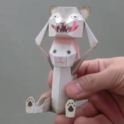 China DIY Paper Toys Origami Toys Creative Cartoon Pet Wolf Dog Origami Paper Toys Organ Bounce Explosion Origami Toys for sale