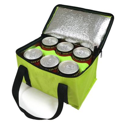 China Waterproof Promotional Cheap Price Polyester 6 Box Bag Beer Bottle Heat Insulation Lunch Bag Cooler Bolsa for sale