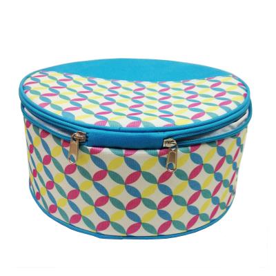 China Insulated Customize Bag Isoterm , Portable Polyester Oxford Round PEVA Insulated Lunch Cooler Bag for sale