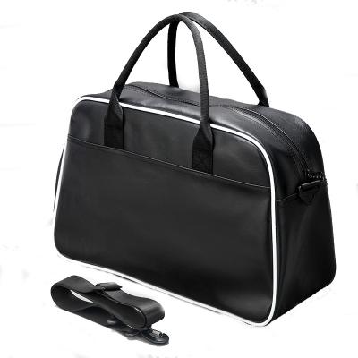 China Universal Custom Made Mens PU Leather Gym Sports Bag Fitness Travel Duffel Bags With Logo for sale