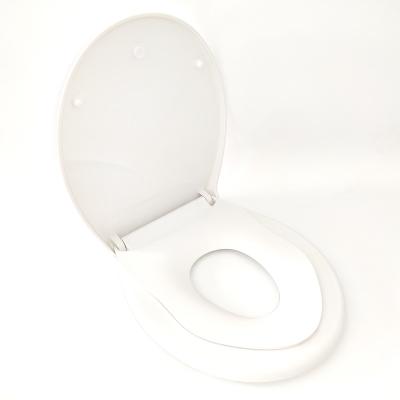 China Wholesale Slow-end Toilet Seats Factory Price PP Plastic Material Release Family White Toilet Seat Quite Hinge Cover With Slow Down Function for sale