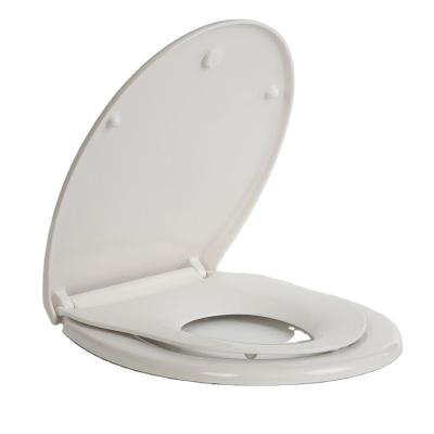 China Slow-End Round Toilet Seats Christmas Gift Child Toilet Seat Covers Quick Release White Family SS Toilet Seat Hinge Cover With Slow Down Function for sale