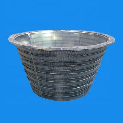 China Wholesale Cheap 304 Stainless Steel Manufacturers Wedge Wire Centrifuge Screen Basket For Mining Industry for sale