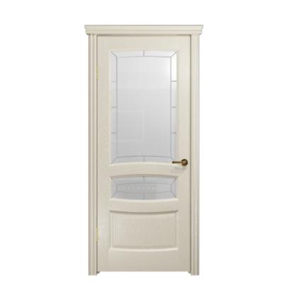 China Cheap Bathroom Swing Insert PVC Glass Doors Fancy Design for sale