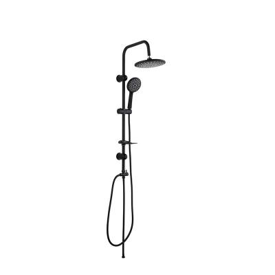 China With Switch Modern New Design Bathroom Black Stainless Steel Shower Set Shower Column for sale