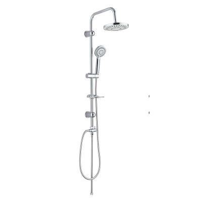 China With Diverter Bathroom Stainless Steel Shower Column Rainfall Chrome Shower Set Wall Mounted for sale