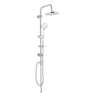 China With diverter bathroom in-wall chrome single head shower set with stainless steel sliding bar for sale