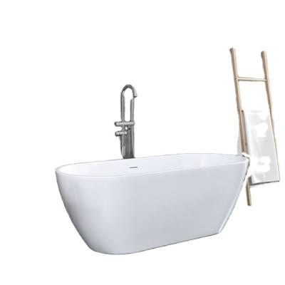 China Bathroom Popular White Oval Freestanding Acrylic Bathtub for sale