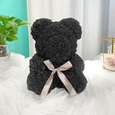 China Hot Selling Gift Teddy Rose Bear Valentine's Day Amazon Girlfriend Lover Birthday Rose Bear Boxes 25cm for sale