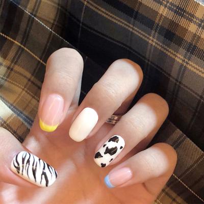 China Easy Apply Private Label Custom Press On Nails New Fashion High Quality Short Square Fake Nails for sale