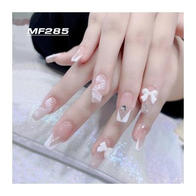 China Easy Apply New Variety 2022 Global Hot Selling 24pcs/Set Styles Middle Long Press On Nails Full Coverage Nails for sale