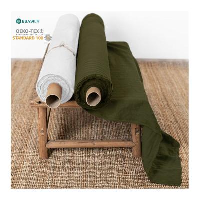 China 100% Breathable Customized Woven Linen Plain Fabric Shirt Garment Fabric for Dress and Bedding for sale