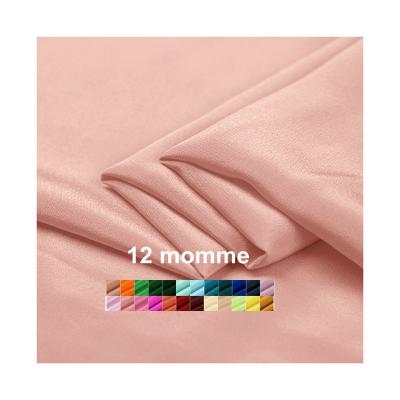 China 12 Mm 44 Colors Breathable Silk Crepe Chin Fabric Wholesale for sale